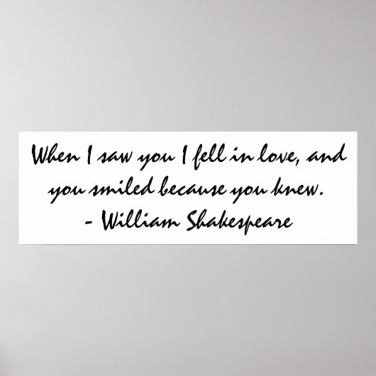 Toen ik je zag werd ik verliefd - Wall Art Poster (Voorkant)