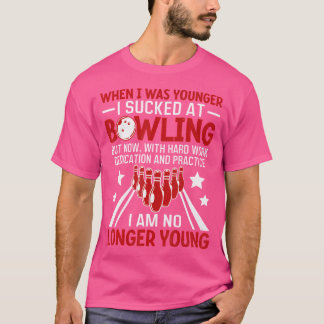 Toen ik jonger was bowling grappige Humor gag bowl T-shirt