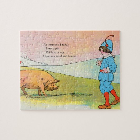 Toen ik naar Bonner ging ontmoette ik een varken - Legpuzzel (Horizontaal)