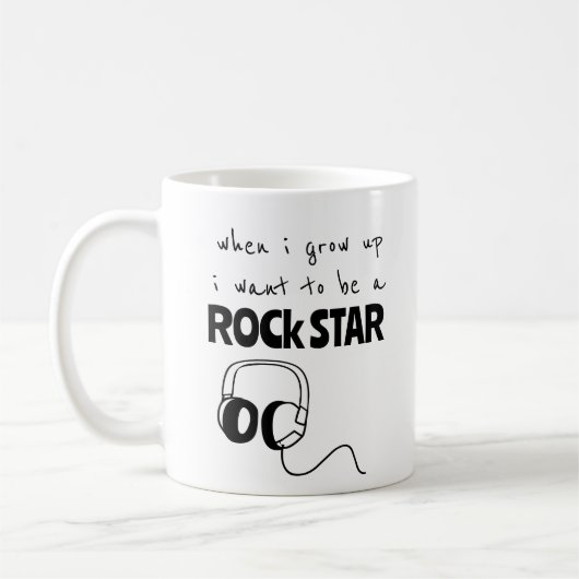 Toen ik op Rock Star Coffee Mok groeide (Links)