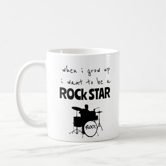 Toen ik op Rock Star Coffee Mok groeide (Links)