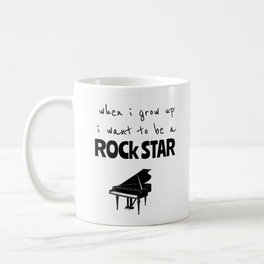 Toen ik op Rock Star Coffee Mok groeide (Links)