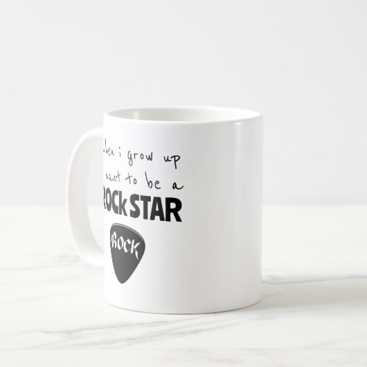 Toen ik op Rock Star Coffee Mok groeide (Voorkant links)