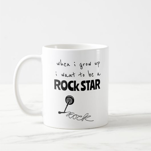 Toen ik op Rock Star Coffee Mok groeide (Links)