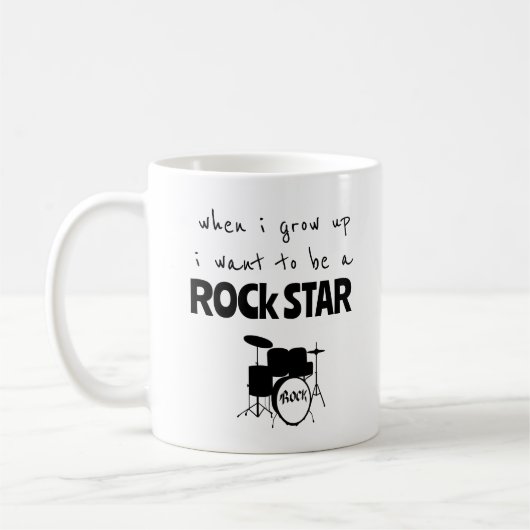 Toen ik op Rock Star Coffee Mok groeide (Links)
