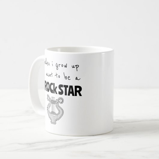 Toen ik op Rock Star Coffee Mok groeide (Voorkant links)
