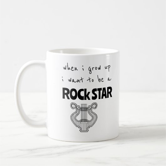 Toen ik op Rock Star Coffee Mok groeide (Links)