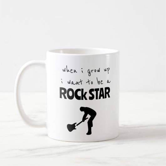 Toen ik op Rock Star Coffee Mok groeide (Links)