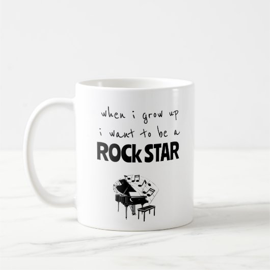 Toen ik op Rock Star Coffee Mok groeide (Links)