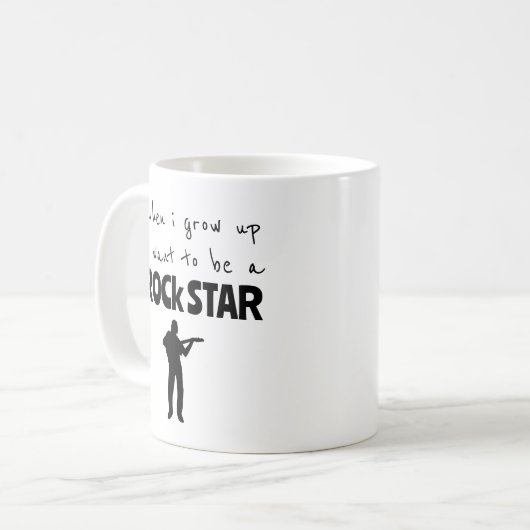 Toen ik op Rock Star Coffee Mok groeide (Voorkant links)