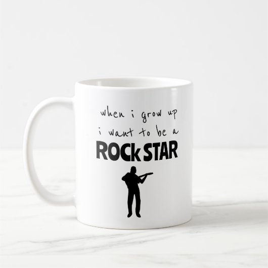 Toen ik op Rock Star Coffee Mok groeide (Links)