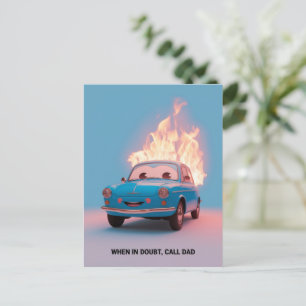 Toen ik twijfelde, bel papa Grappige Vaderdag voor Briefkaart