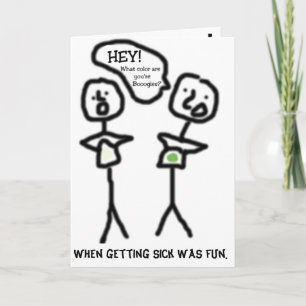 Toen ik ziek werd, was het leuk. kaart