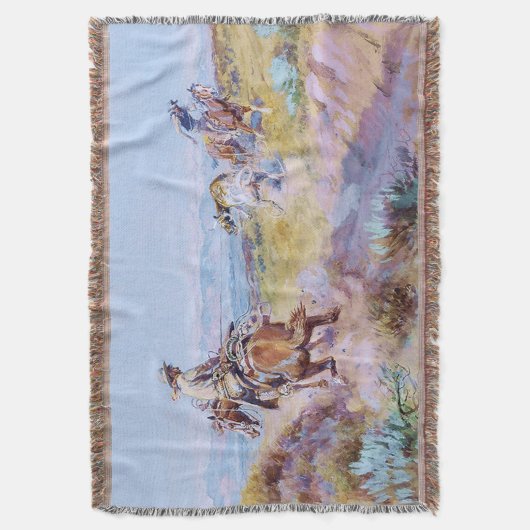 “Toen koeien wild waren” van Charles M Russell Deken (Voorkant Verticaal)