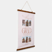 Toen & Nu Afstudeerder Fotocollage Afstuderen Keep Hangend Wandkleed (Gebogen)