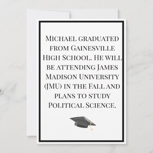 Toen & Nu Afstuderen 2 Fotojaar Bold Afstuderen Kaart (Achterkant)