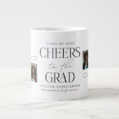 Toen & Nu Foto Collage Afstuderen Gift Grote Koffiekop (Voorkant)