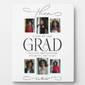 Toen & Nu Fotocollage Afstuderen Keepsake Fotoplaat (Voorkant)