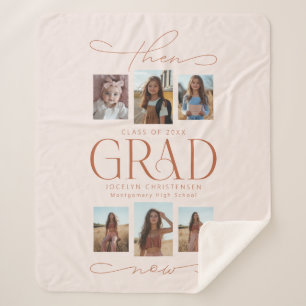 Toen & Nu Fotocollage Afstuderen Keepsake Gift Sherpa Deken