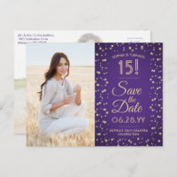 Toen & Nu Foto's Quinceañera Sla de datum Paarse o