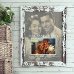 Toen & Nu Jubileum mijlpaal | Foto van het paar Poster<br><div class="desc">Met uw eigen foto's van toen en nu in een trendy overlappend design. Photo Lijst brengt het verleden en cadeau samen en viert hoe ver je bent gekomen, met ruimte voor twee van je favoriete foto's en een aangepaste boodschap. Jubilea zijn de tijd van het jaar om je partner te...</div>