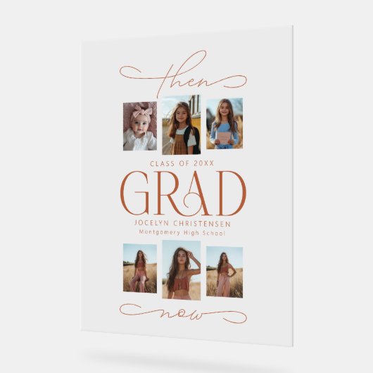 Toen & Nu Photo Collage Afstudeerder Afstuderen We Acryl Bord (Hoek)