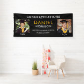 Toen & Nu Zwart Goud Foto Afstuderen Afstuderen Spandoek (Insitu)