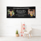 Toen & Nu Zwart Wit Foto Afstuderen Afstudeerder Spandoek (Insitu)