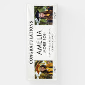 Toen & Nu Zwart Wit Foto Afstuderen Afstuderen Spandoek (Verticaal)