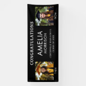 Toen & Nu Zwart Wit Foto Afstuderen Afstuderen Spandoek (Verticaal)