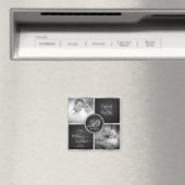 Toen & Nu Zwart & Zilver 50ste trouwdag Magneet (Insitu (Vaatwasser))