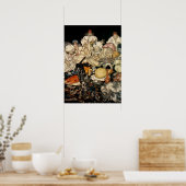 Toen Puss de ratten en muizen zag Poster (Keuken)