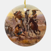 Toen Sioux en Blackfoot door Charles M. Russell we Keramisch Ornament (Achterkant)
