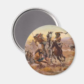 Toen Sioux en Blackfoot door Charles M. Russell we Magneet (Voorkant / Achterkant)