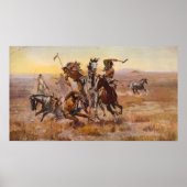 Toen Sioux en Blackfoot door Charles M. Russell we Poster (Voorkant)