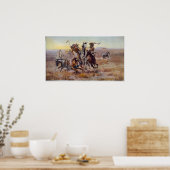 Toen Sioux en Blackfoot elkaar ontmoetten. Poster (Keuken)