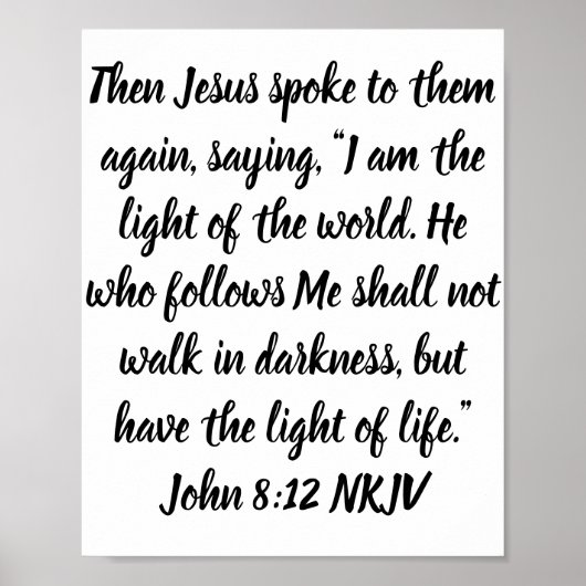 Toen sprak Jezus weer met hen, gezegde: "Ik ben he Poster (Voorkant)