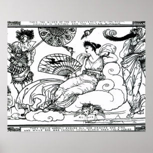 Toen stroomde de koningin van de lucht de kamer in poster