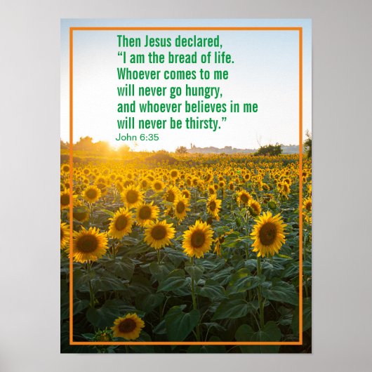 Toen verklaarde Jezus: "Ik ben het brood des leven Poster (Voorkant)