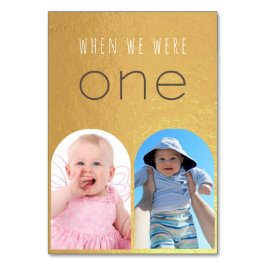 Toen we één Faux Gold Photo Arch Weddenschap waren Kaart