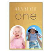 Toen we één Faux Gold Photo Arch Weddenschap waren Kaart (Voorkant)