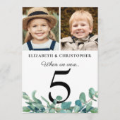 Toen we Foto Eucalyptus Weddenstabel # Teken Kaart (Voorkant)