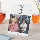 Toen we oud waren, waren we getallen reclamebord met voetstuk (Insitu)