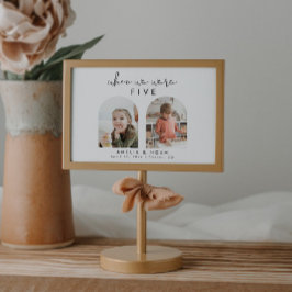 Toen we waren Baby Afbeelding Trouwtafel Nummer