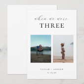 Toen we waren foto bruiloft tafel nummer kaart (Voorkant / Achterkant)