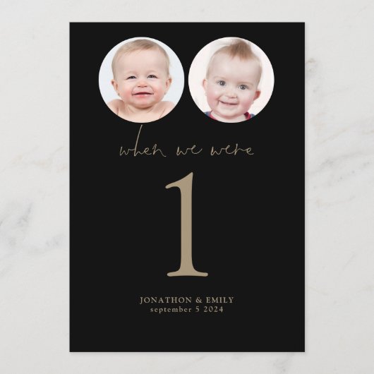 Toen we waren leeftijd foto huwelijkstafel geen zw kaart (Voorkant)