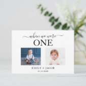 Toen we waren leeftijd foto trendy bruiloft platte (Staand voorkant)