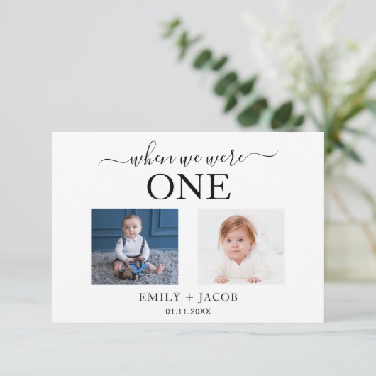 Toen we waren leeftijd foto trendy bruiloft platte (Staand voorkant)