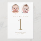 Toen we waren leeftijd foto's trouwtafel nummer go kaart (Voorkant)