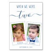 Toen we waren leeftijd Kinder foto's en namen Blue Kaart (Achterkant)